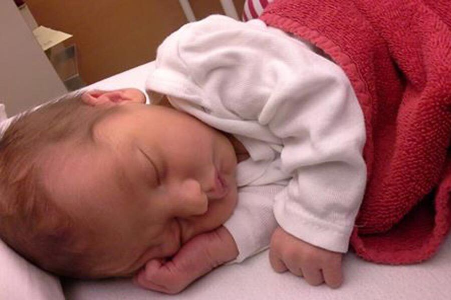 Baby Adrian who is sleeping.