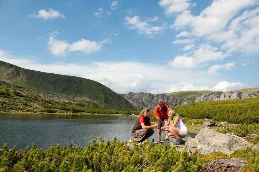 Hikers in a wonderful hiking area in Carinthia