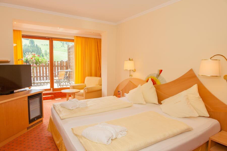 Beautiful double room with large balcony at the Hotel Prägant in Bad Kleinkirchheim