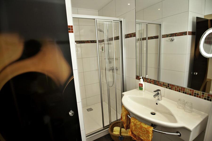 The modern bathroom of the classic double room.