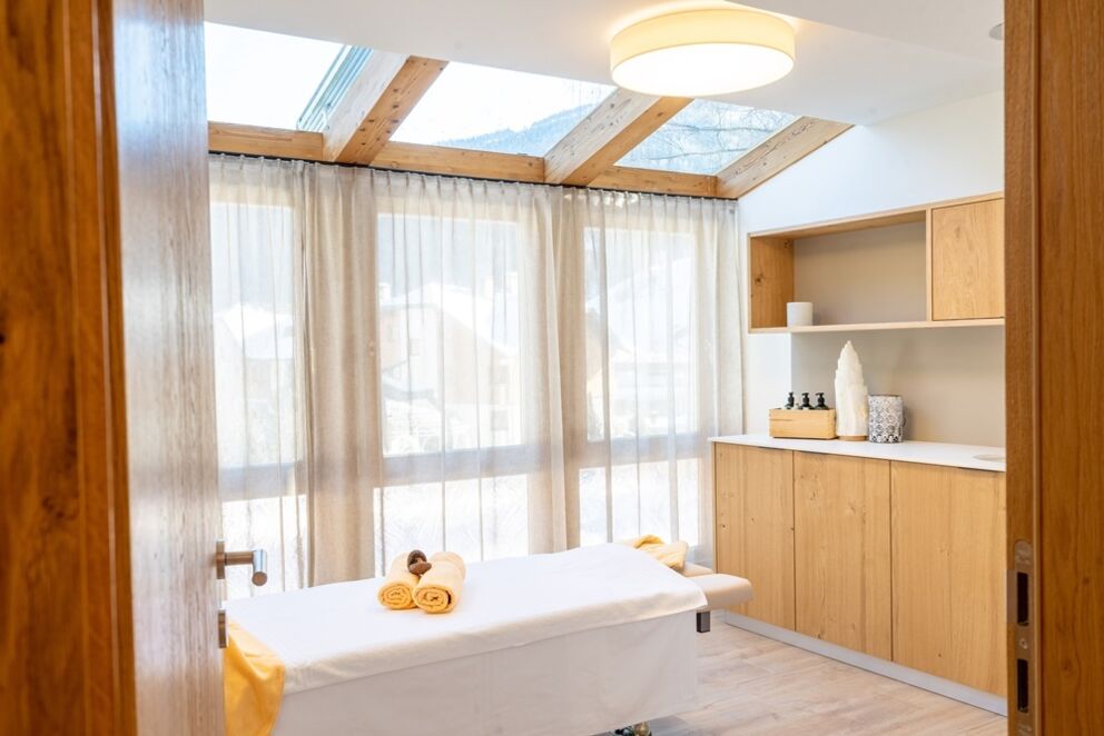 A room for wellness treatments at Hotel Prägant; © Mathias Prägant